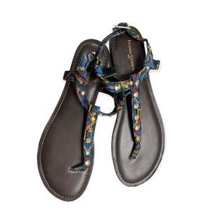 New Womens Faded Glory Tribal Print Slingback Sandals - Sz 10